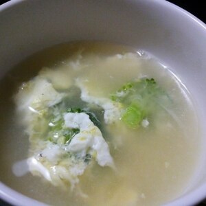 ブロッコリーと卵の中華スープ